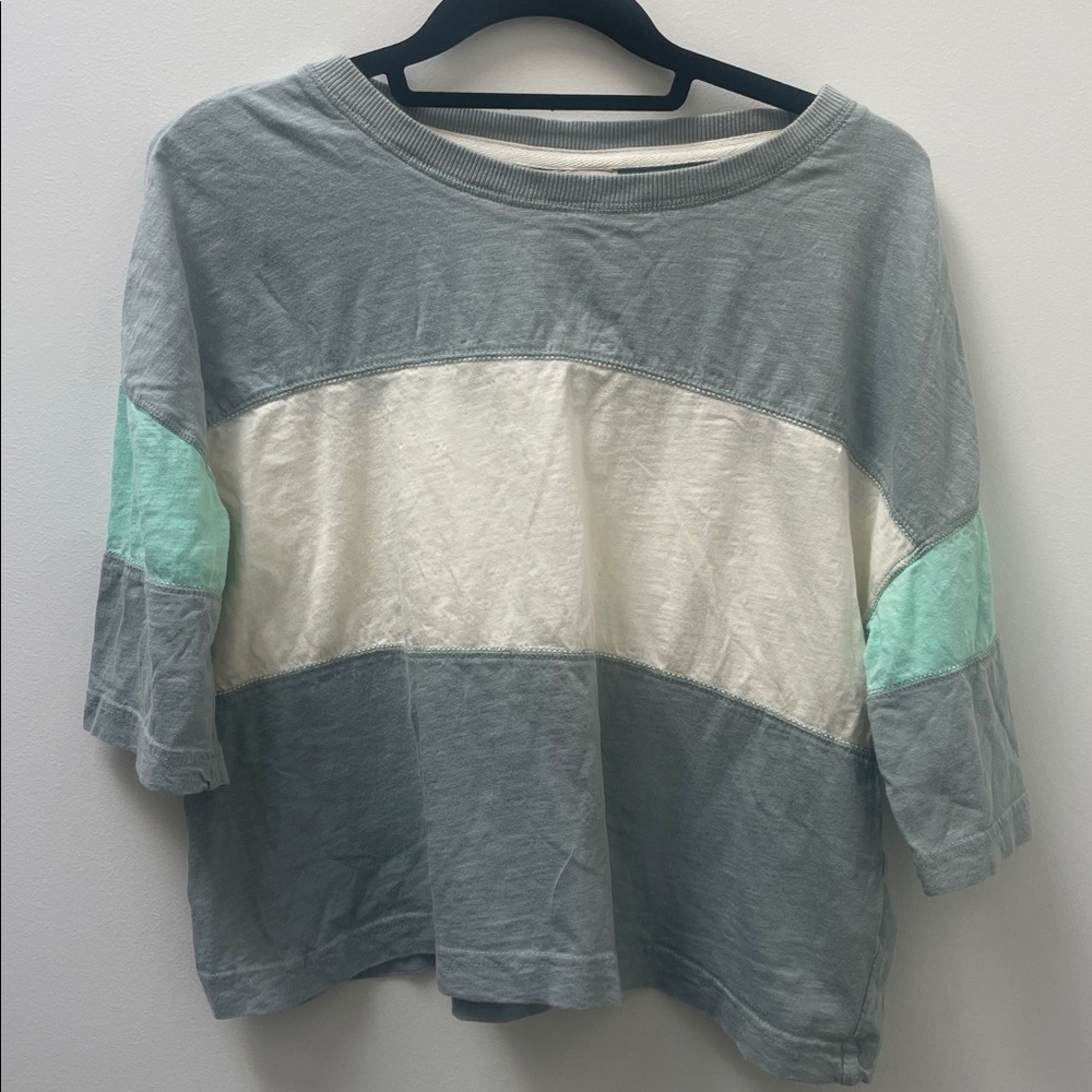Saturday Sunday By Anthropologie 100% Cotton Colorblock T Shirt